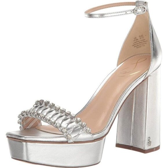 Sam Edelman Womens Embellished Ankle Strap Heels - Picture 2 of 4